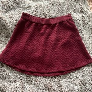 Burgundy winter style skirt